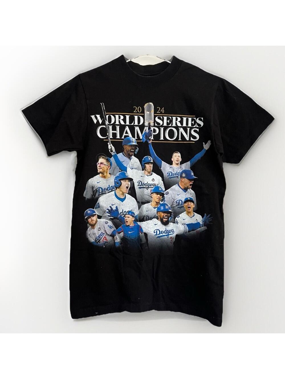 LA Dodgers 2024 World Series Champions T-Shirt Shaka Wear Super Max Heavy Small